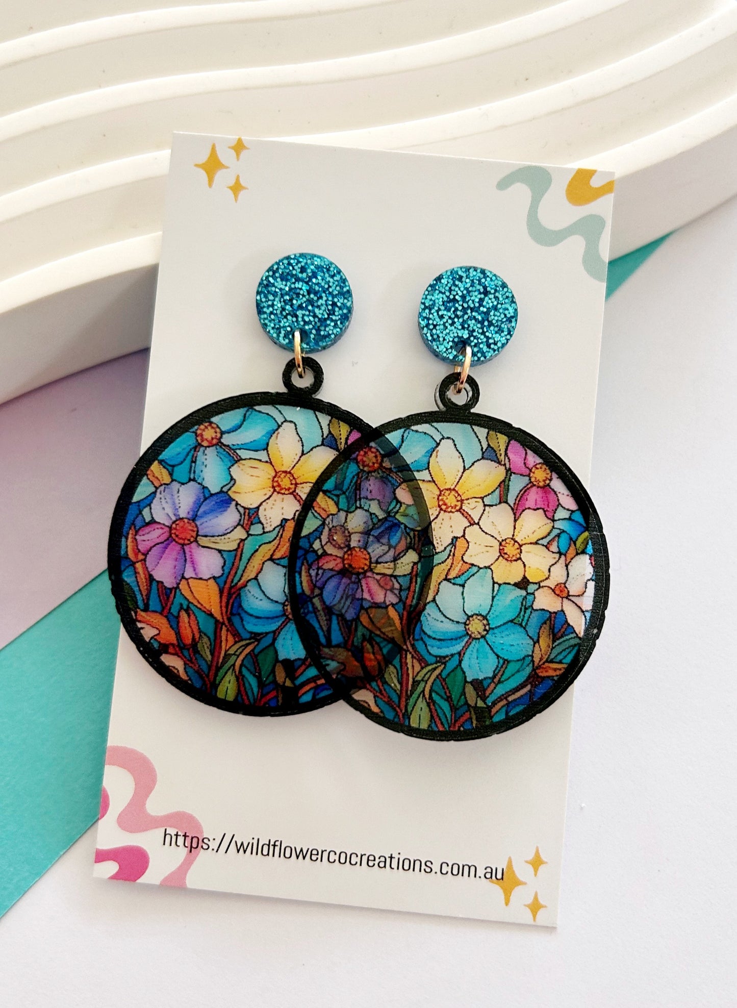 Stained Glass Statement Dangles