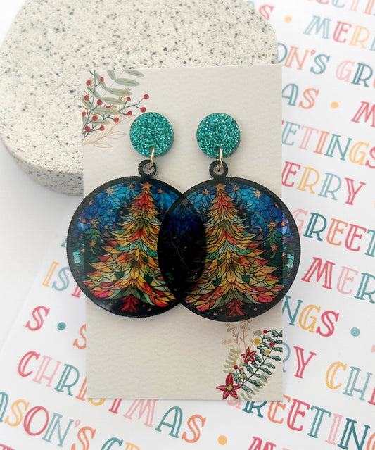 Stained Glass Christmas Dangles