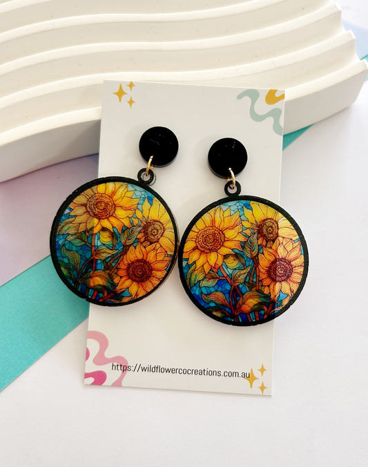 Stained Glass Statement Dangles