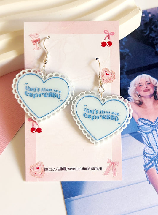 ‘That’s my Espresso’ Statement Dangles