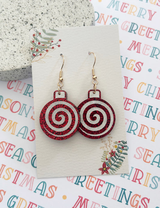 Peppermint Christmas Swirl Bauble