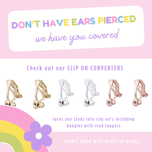 Clip on earring converters