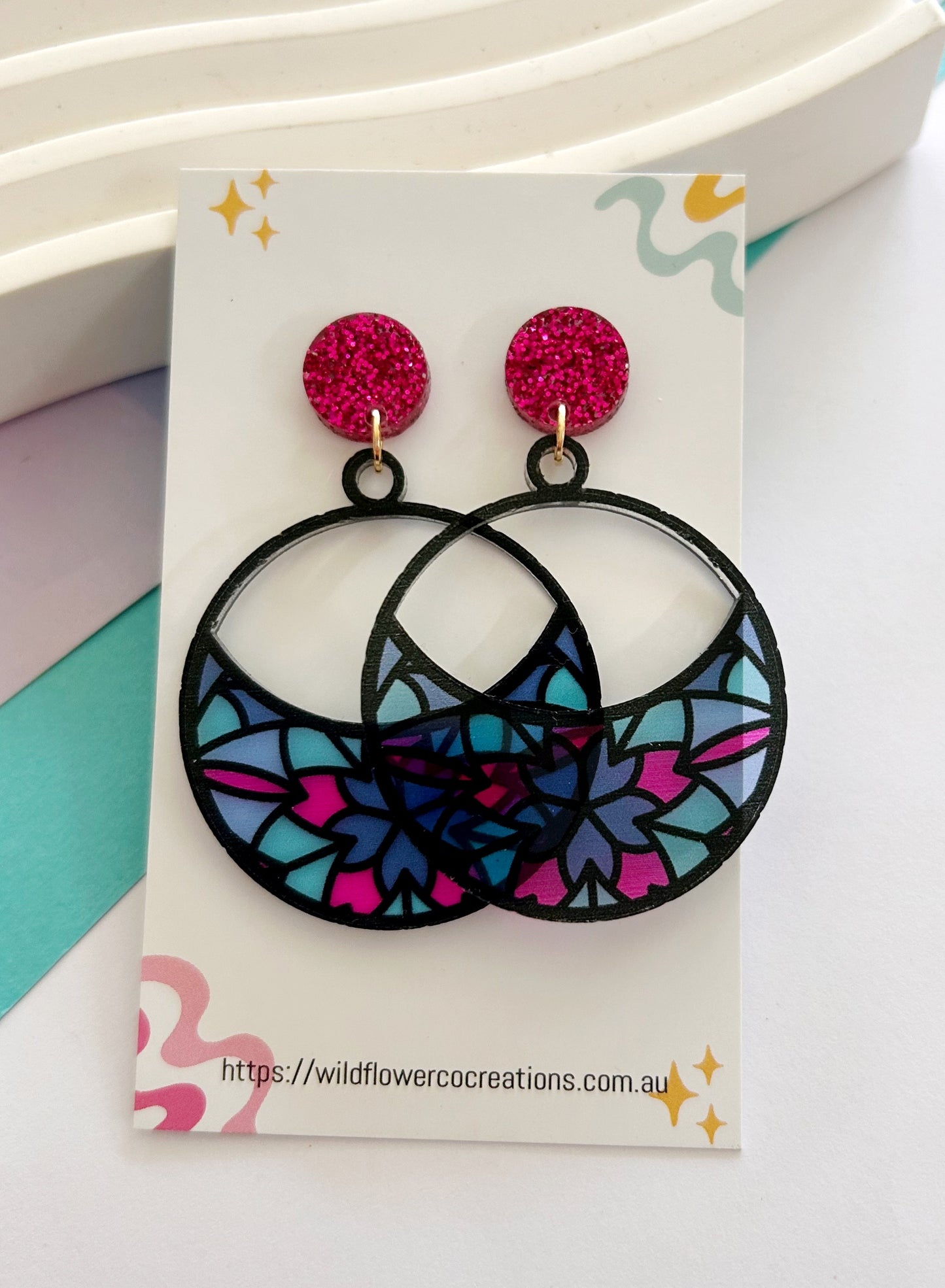 Stained Glass Statement Dangles