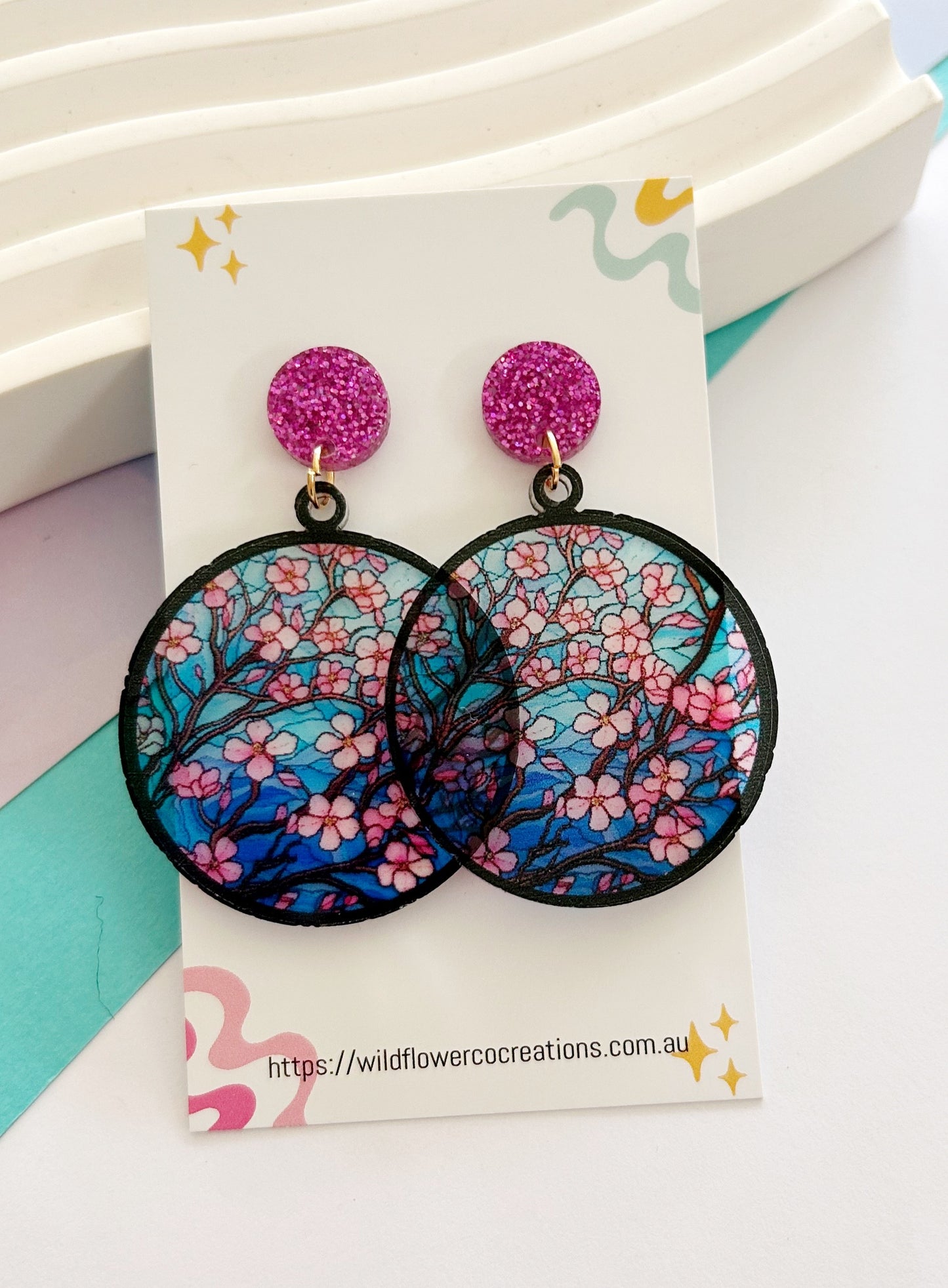 Stained Glass Statement Dangles