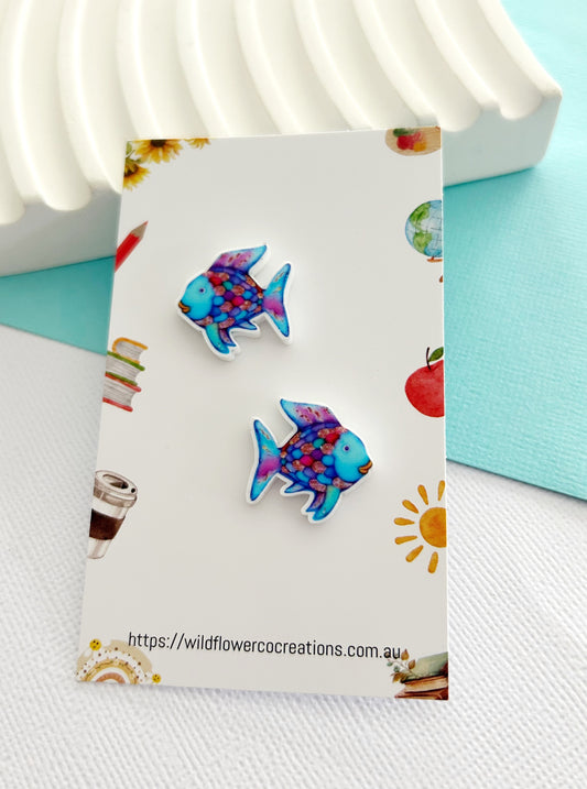 Blue Fish Studs