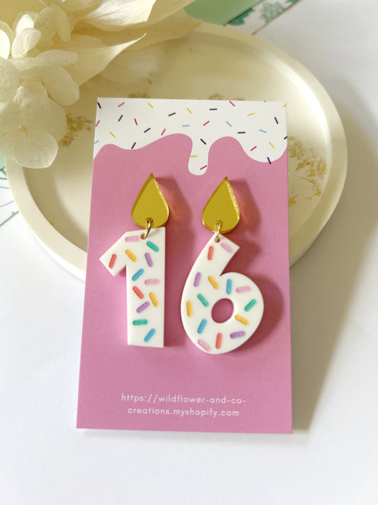 Birthday Candle Earrings