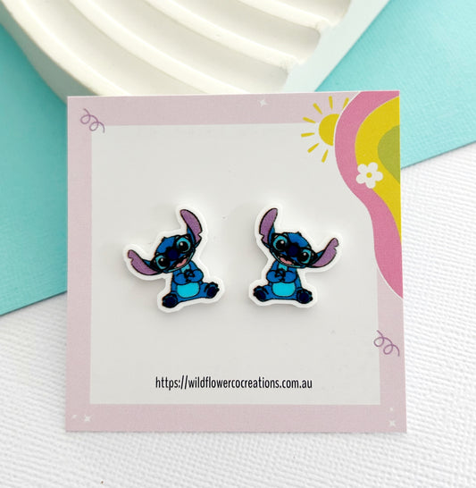 Blue Alien Studs