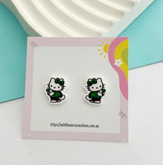 Japanese Kitty Kat Studs