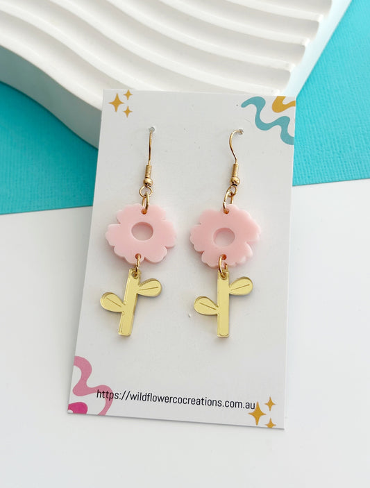 Cherry Bloom Dangles - Pink