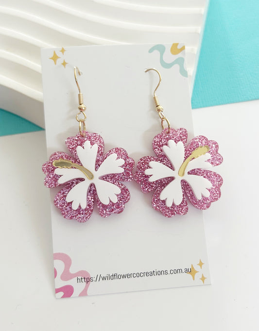 Aloha Glitter Dangles