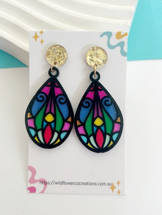 Stained Glass - tear drop