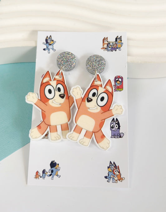 Blue/orange Dog Dangles