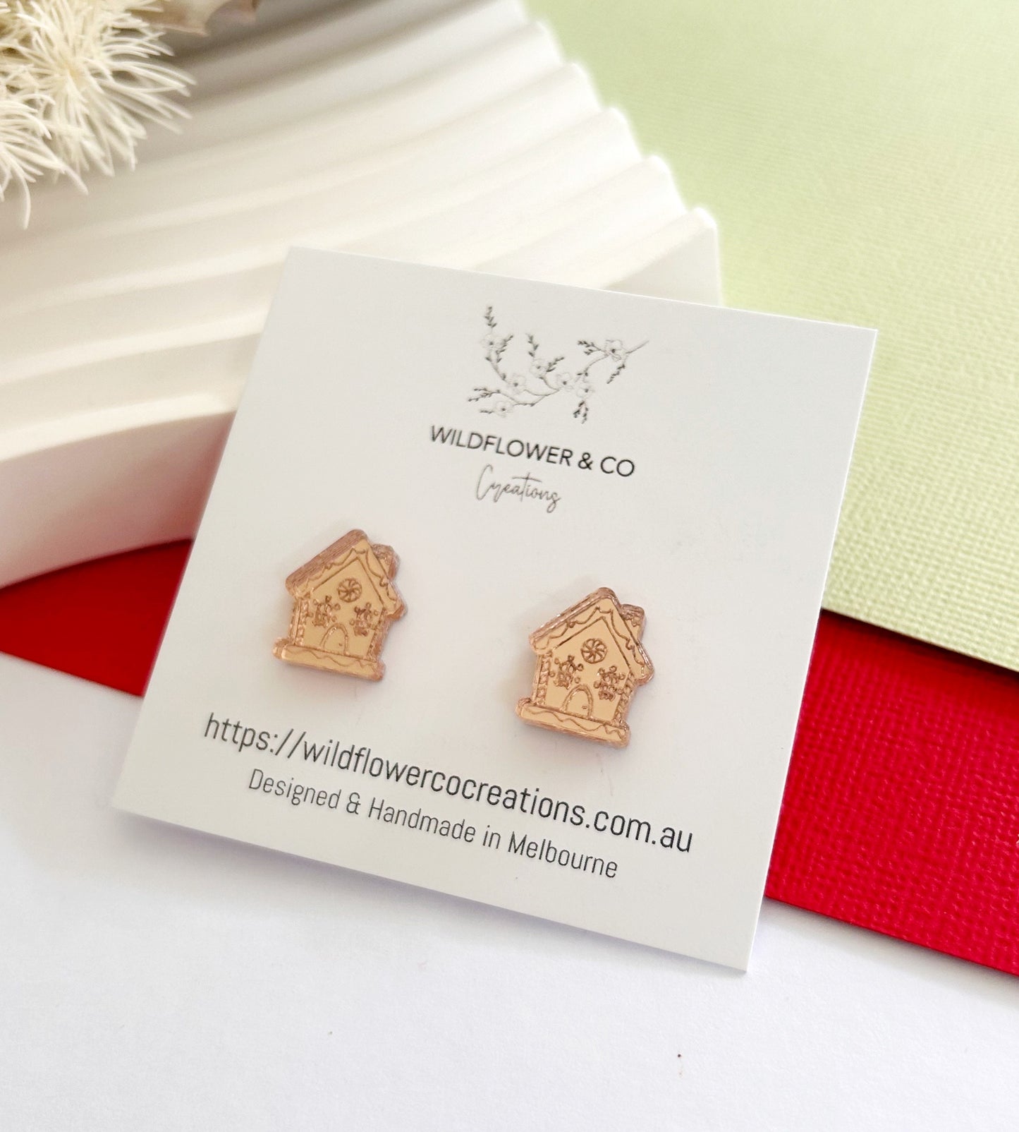 Gingerbread House Studs