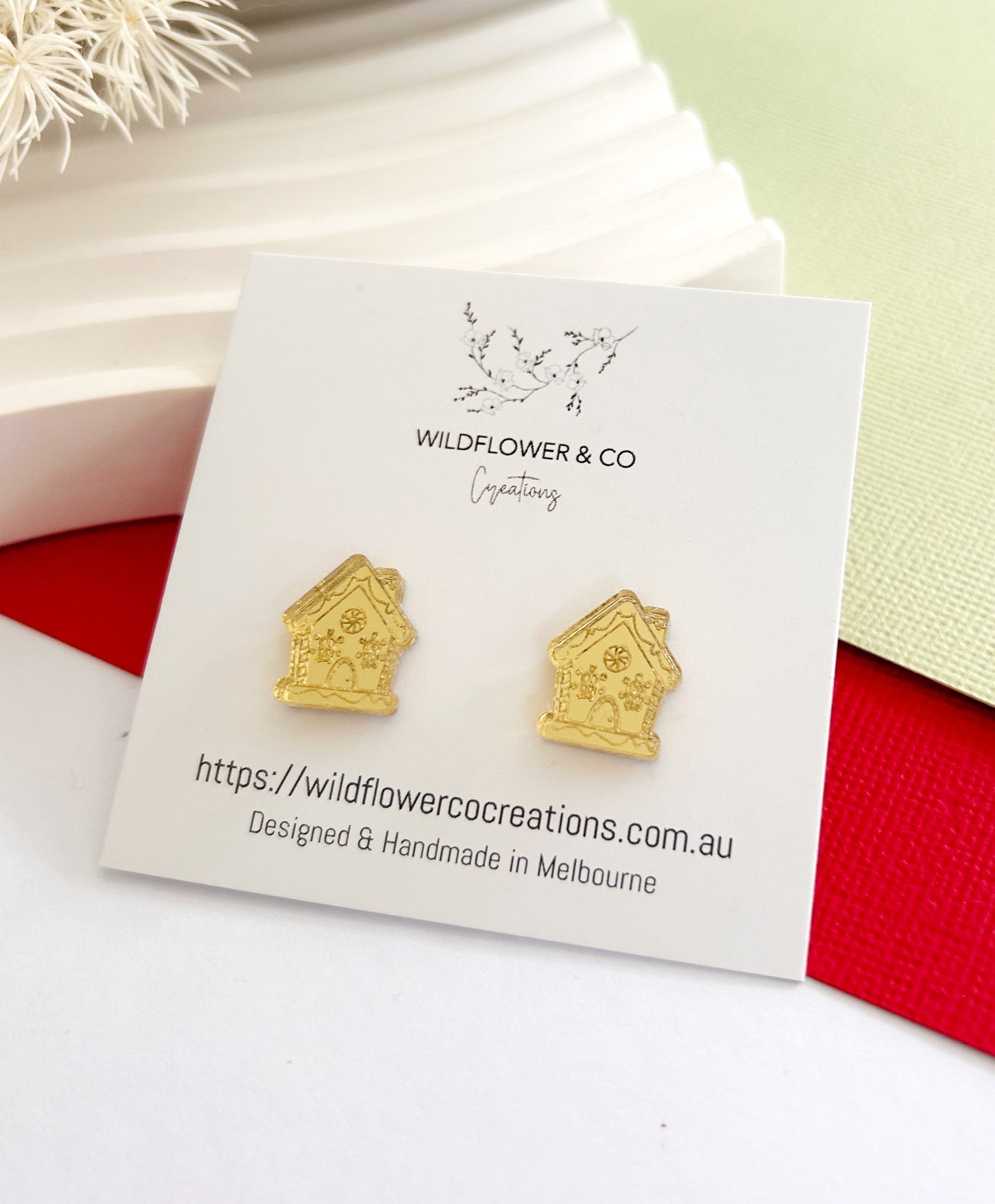 Gingerbread House Studs