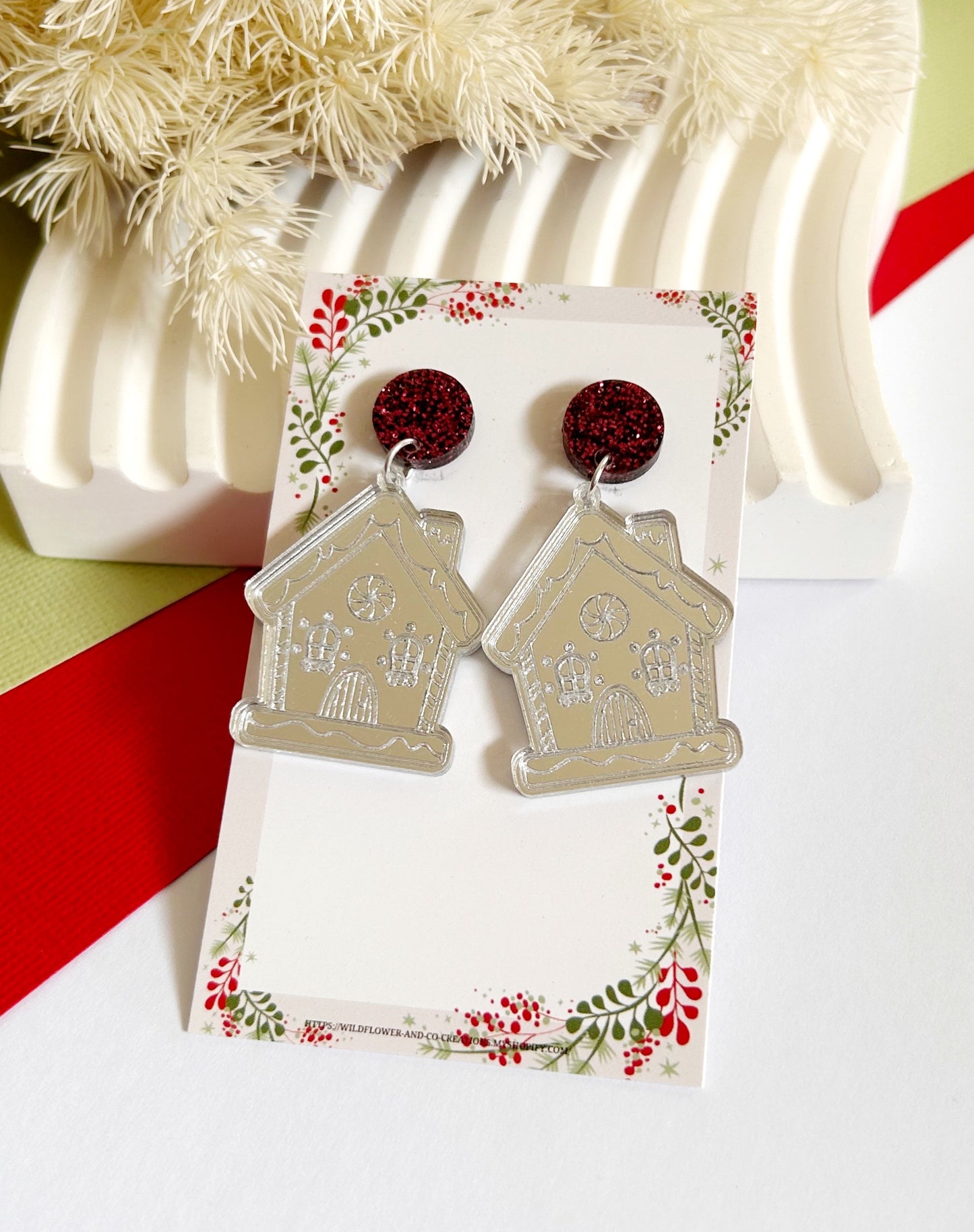 Gingerbread House Statement Dangles