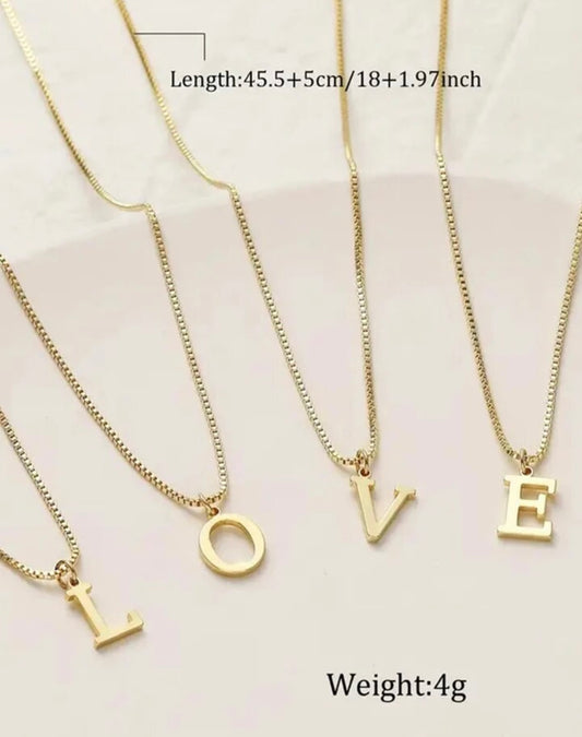 Danity Gold Inital Necklace