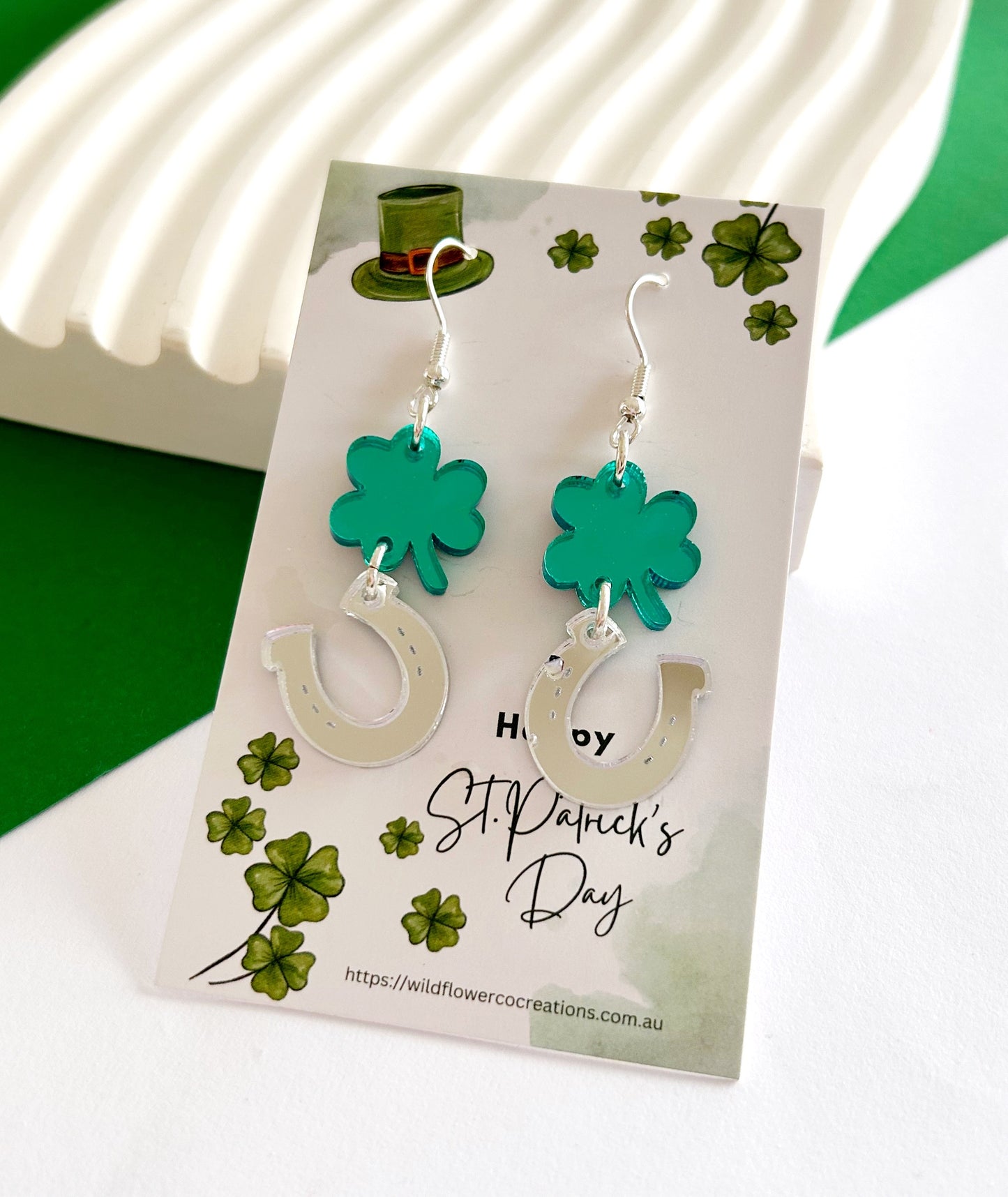 Shamrock Statement Earrings