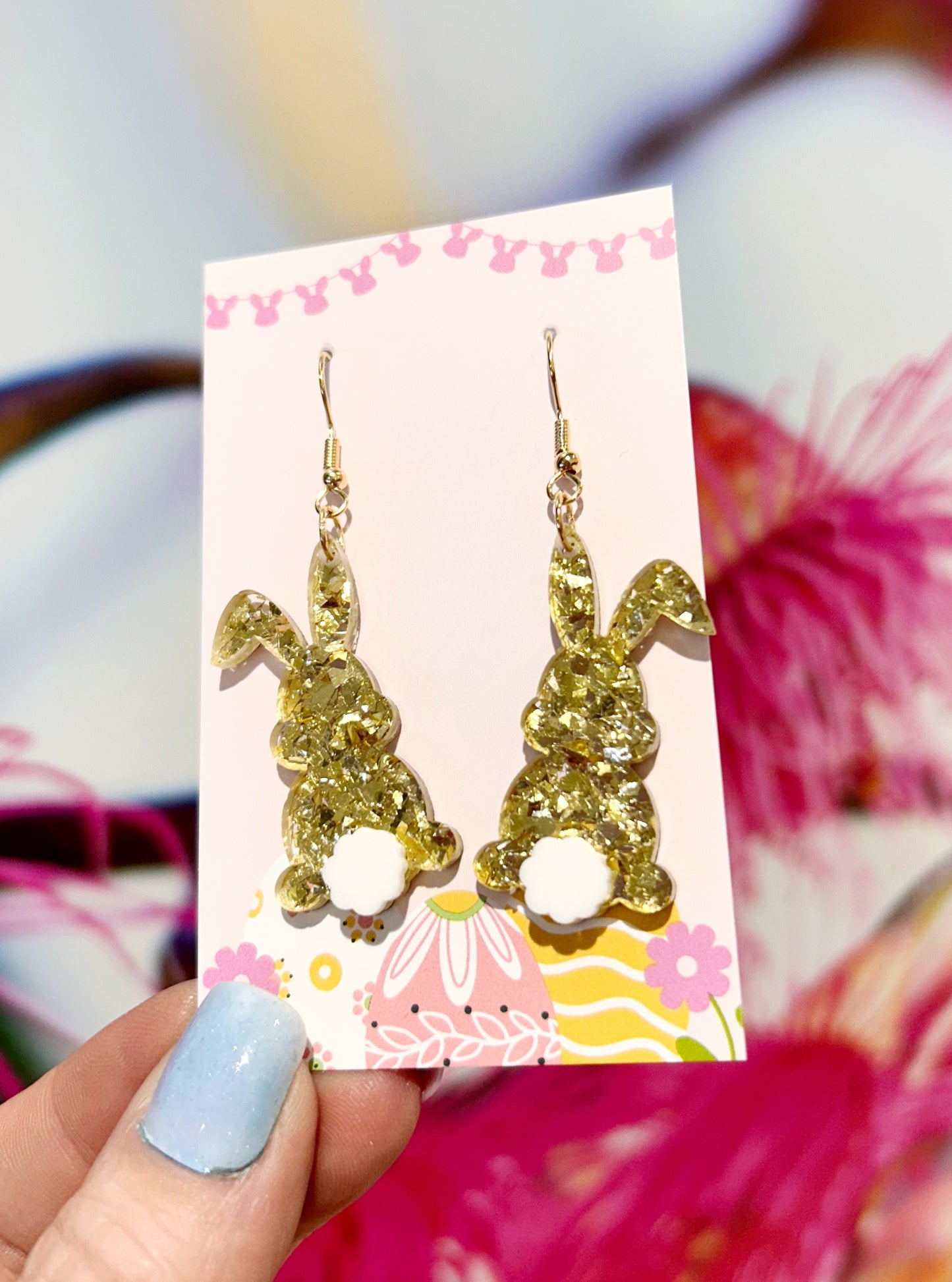 Hoppity Bunny Statement Dangles
