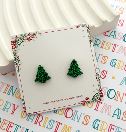 Fir Christmas Tree Studs