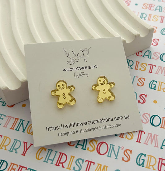 Gingerbread Stud Earrings
