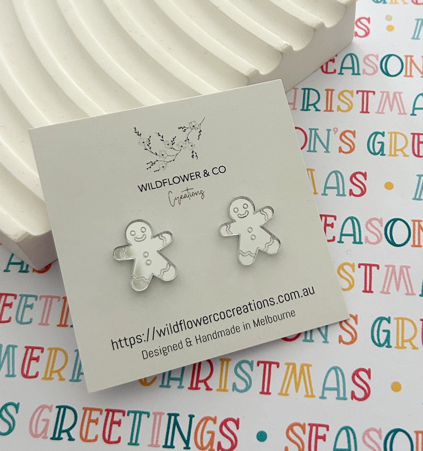 Gingerbread Stud Earrings
