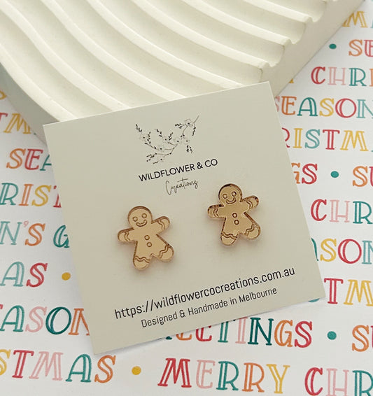 Gingerbread Stud Earrings