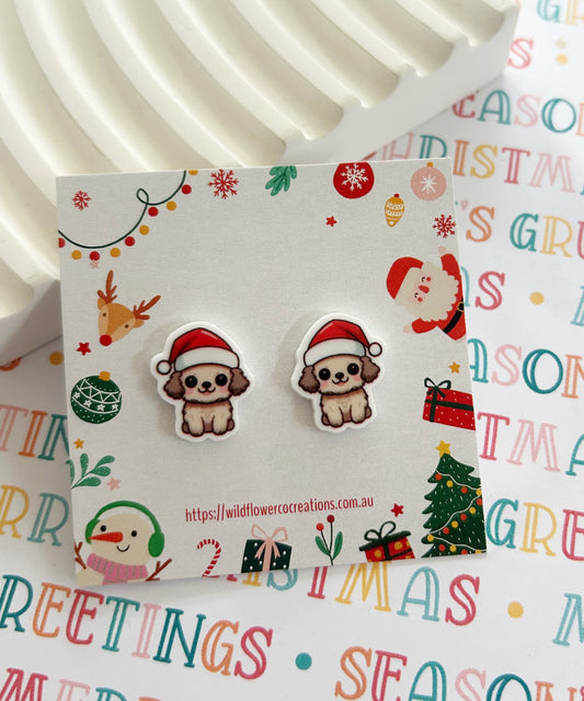 Cavoodle Christmas Studs