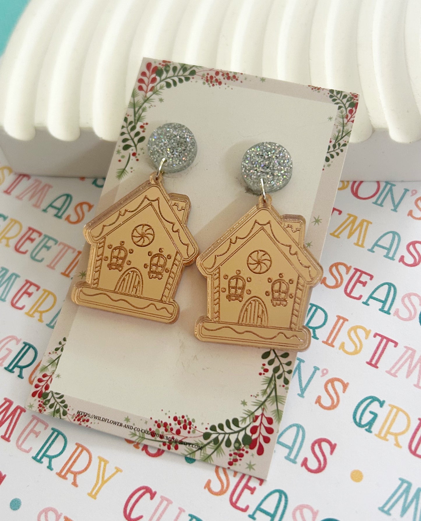 Gingerbread House Statement Dangles