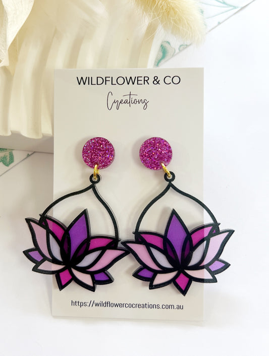 Stained Glass - Lotus flower