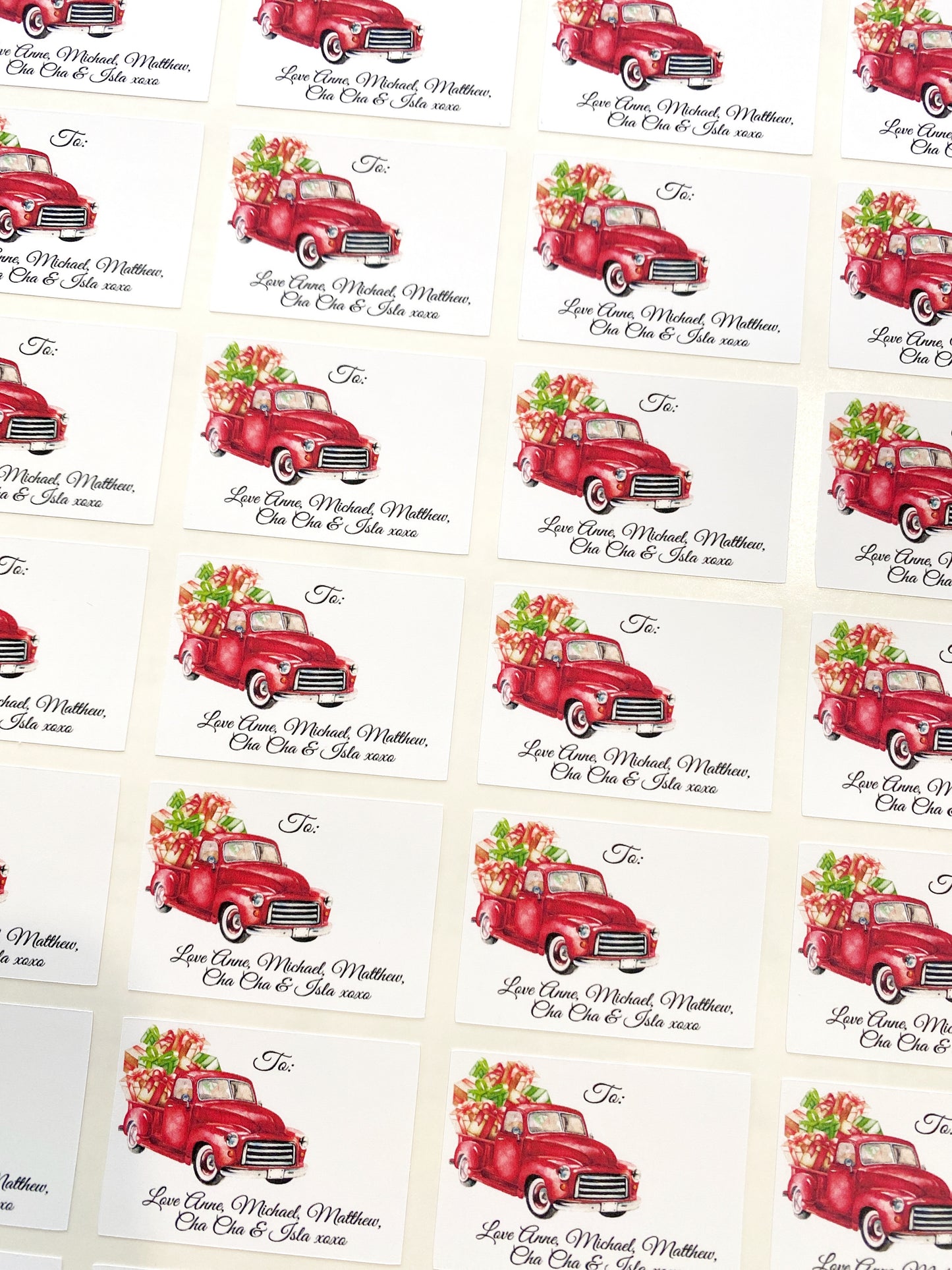 Personalised Christmas Family Labels