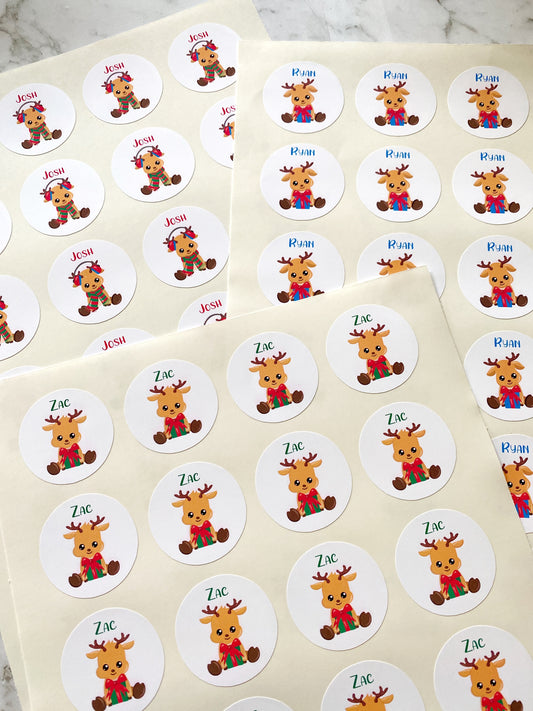 Personalised Christmas Character Labels