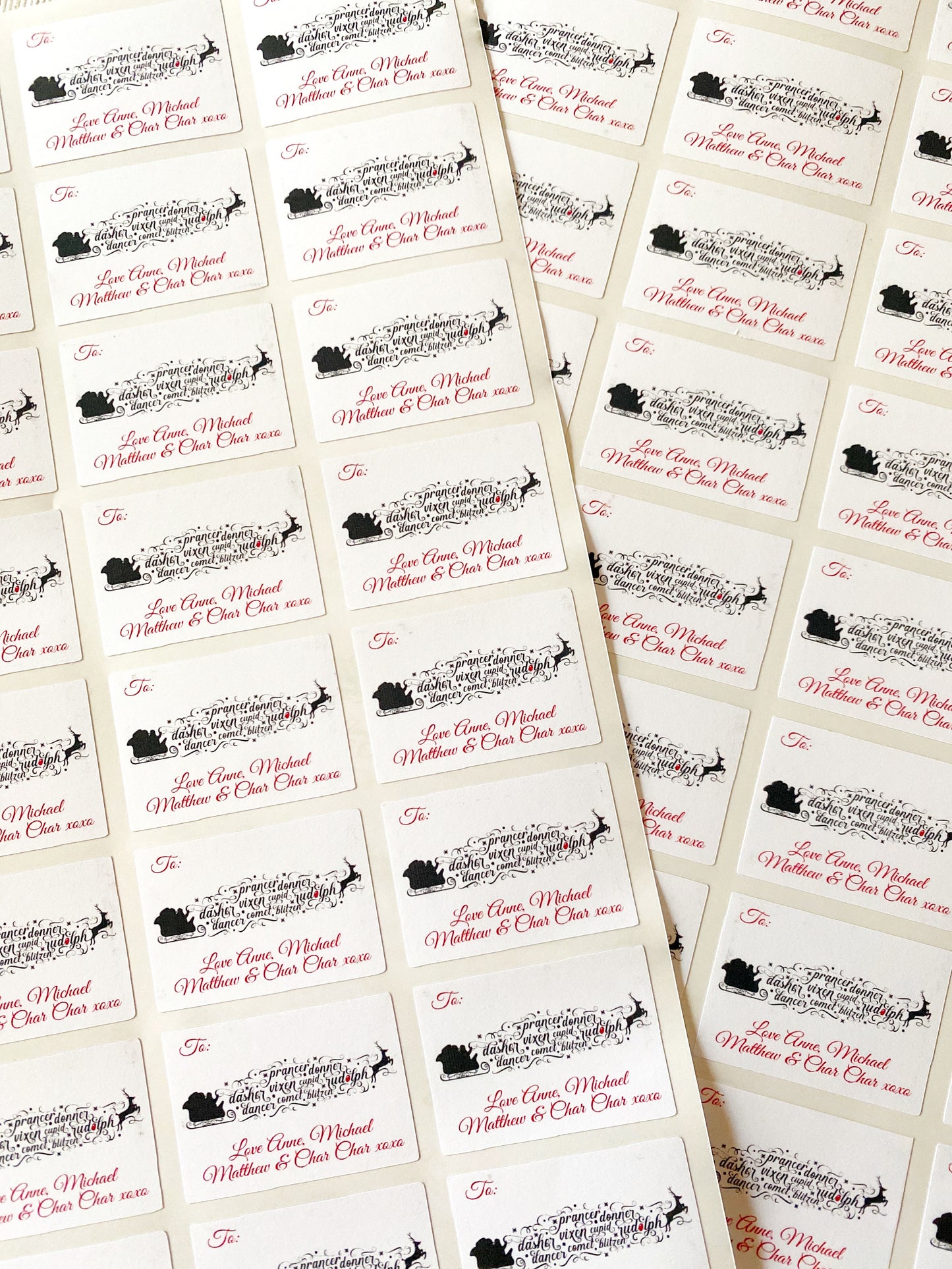 Personalised Christmas Family Labels