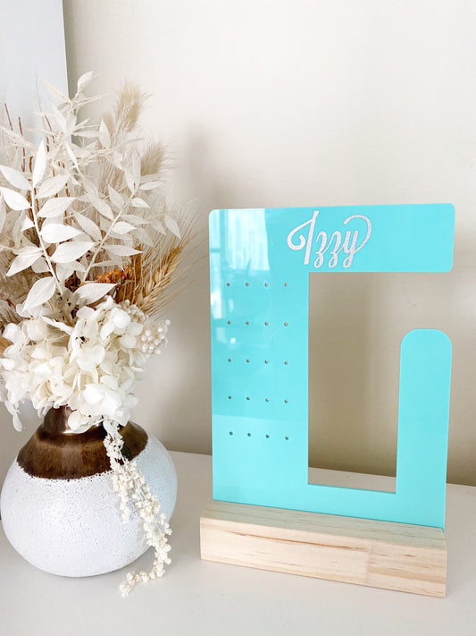 Personalised Srunchie/Earring Holder