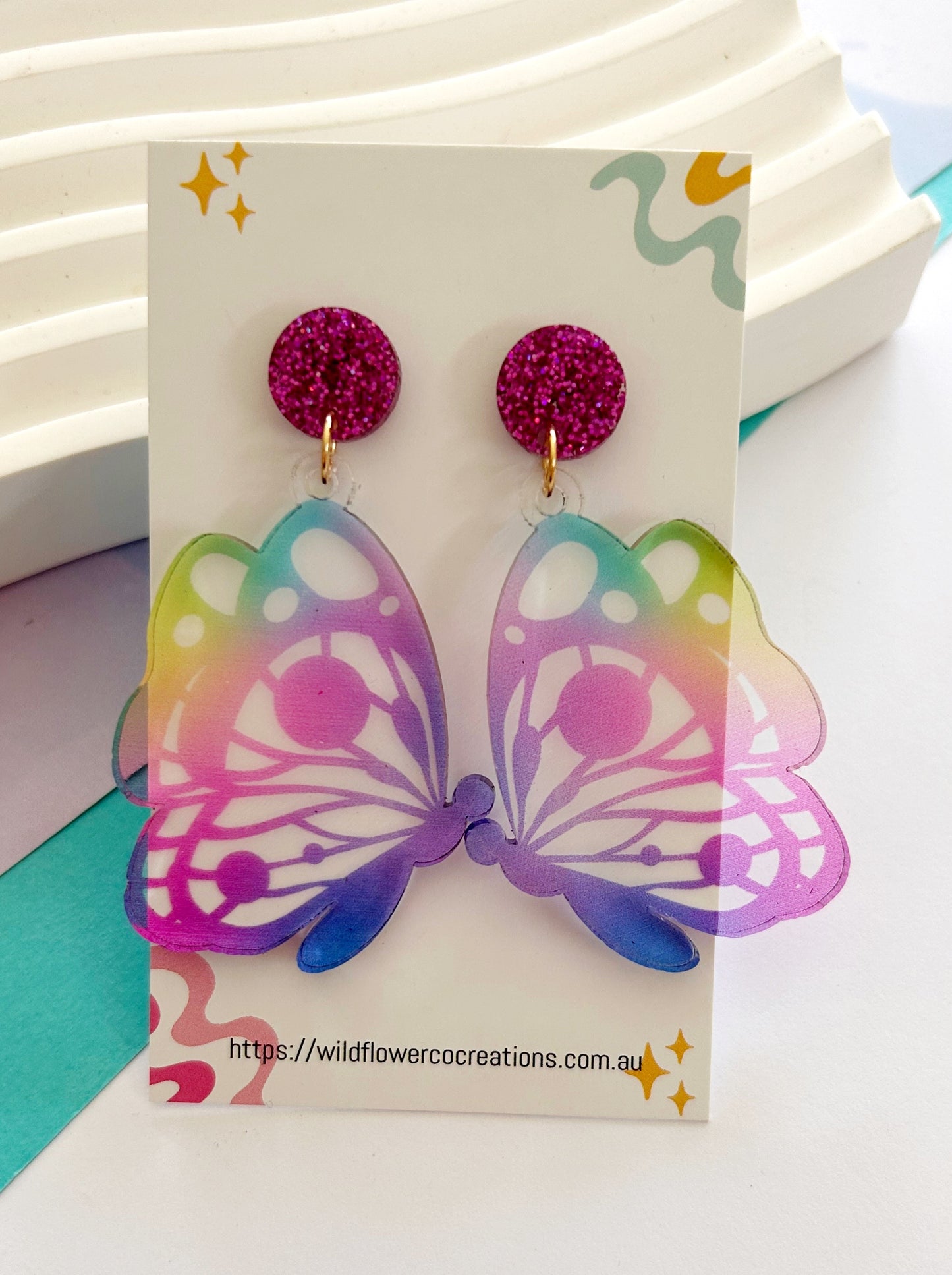 Stained Glass Statement Dangles
