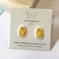 Cuddly Bear Studs - Yellow