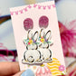 Floral Bunny Dangles