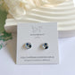 Floral Glass Studs - blue