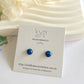 Glass Studs - royal blue glitter