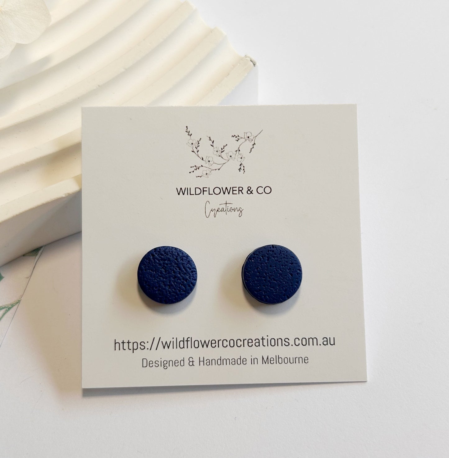 Clay studs - Midnight