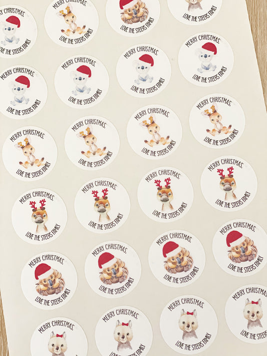 Christmas Family Labels