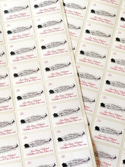 Personalised Christmas Family Labels