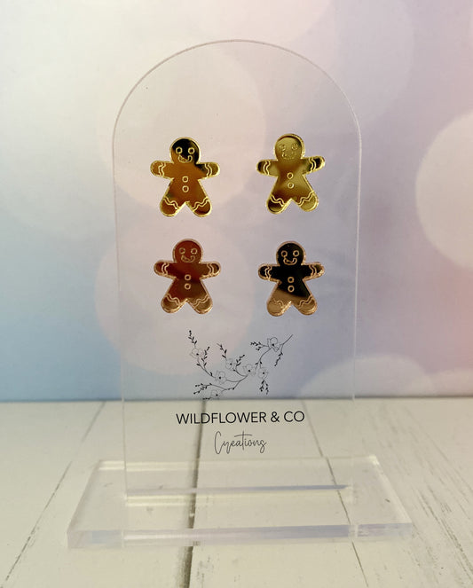 Gingerbread Stud Earrings