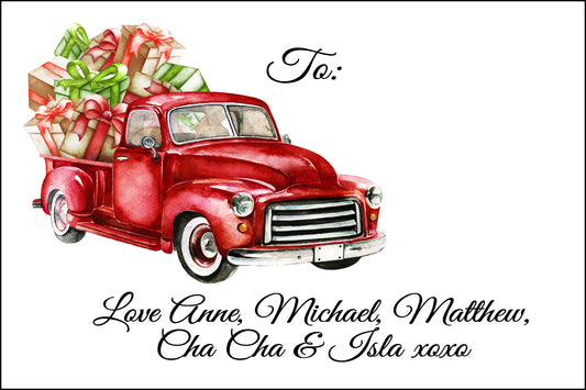 Personalised Christmas Family Labels