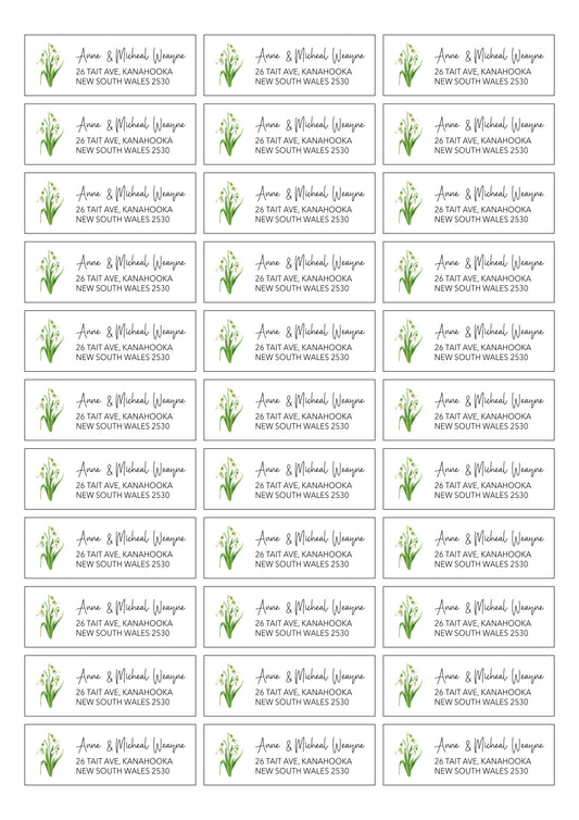 Personalised Return Address Labels