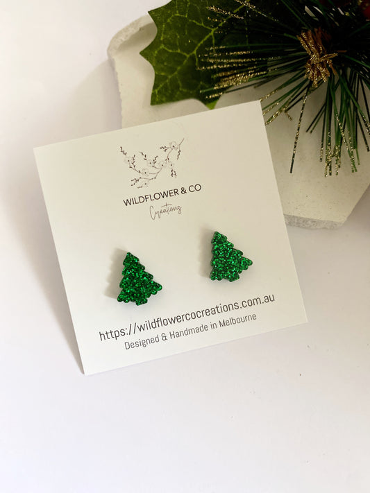 Fir Christmas Tree Studs